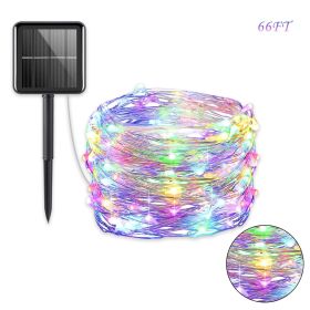 66 FT 200 LED Outdoor Solar String Lights, Waterproof Solar Fairy Lights for for Garden Patio Yard Decorative (Multicolor)